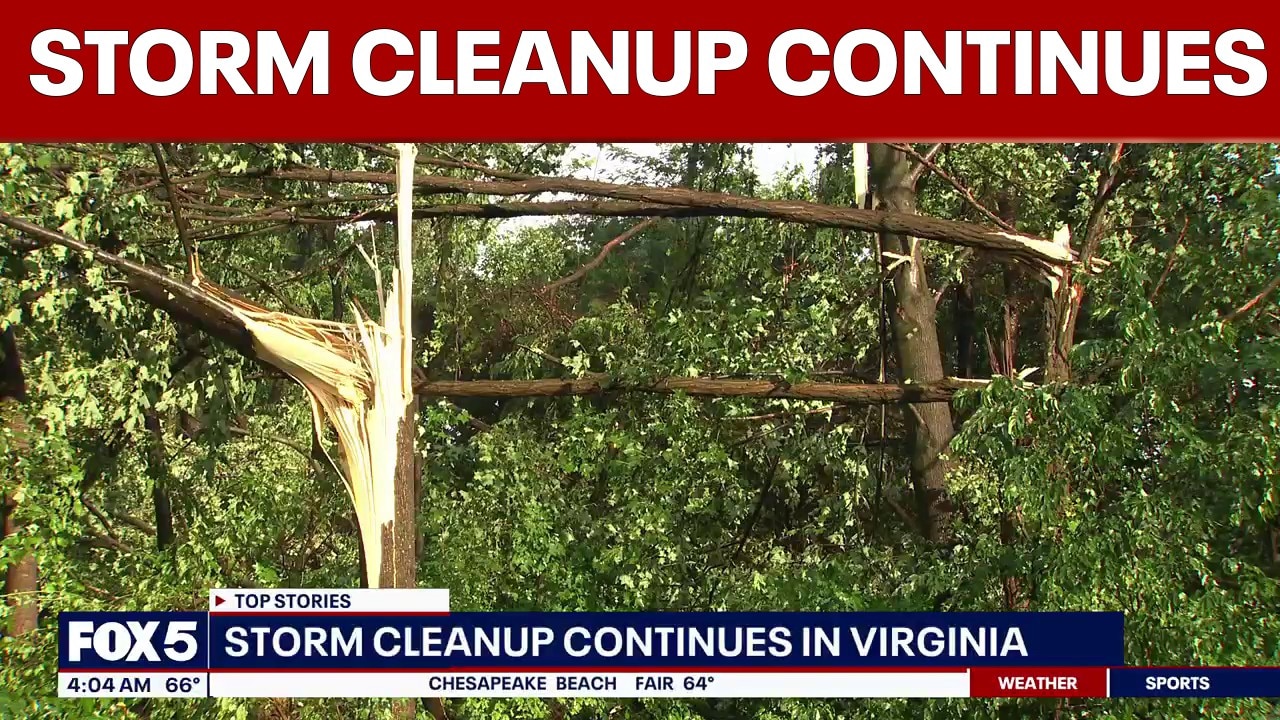Virginia storm cleanup continues Wednesday