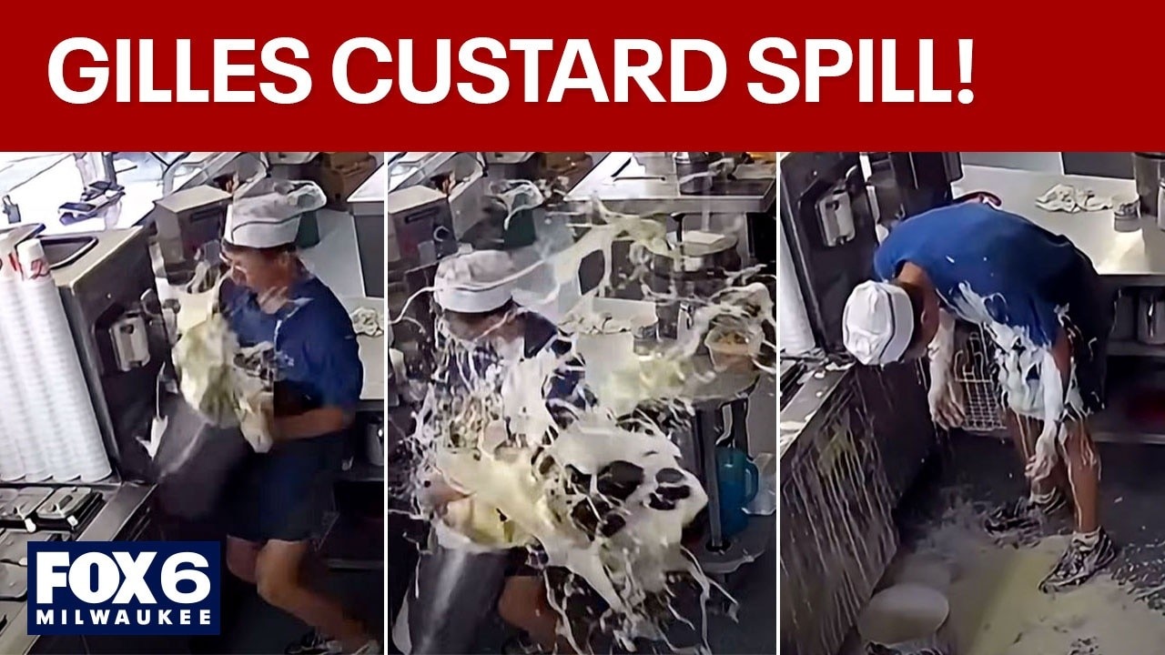 Gilles Custard spill caught on cam; worker talks with FOX6