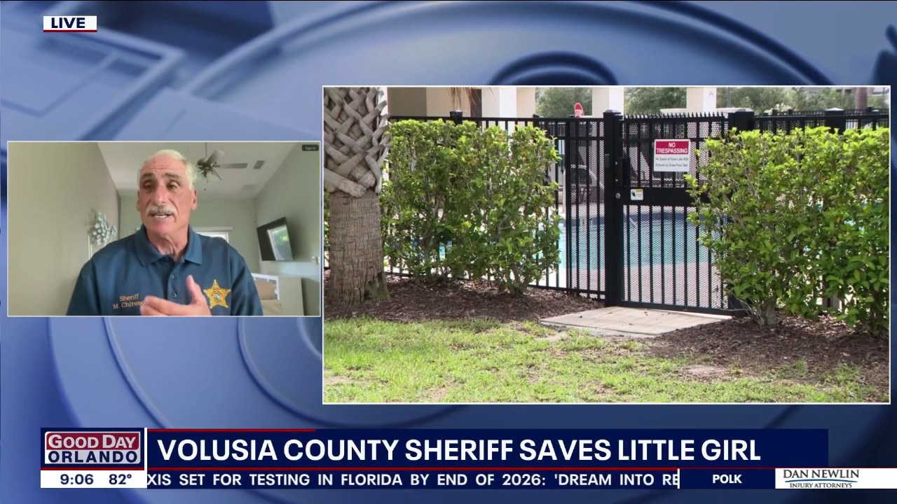 Volusia County Sheriff saves little girl locked in pool area