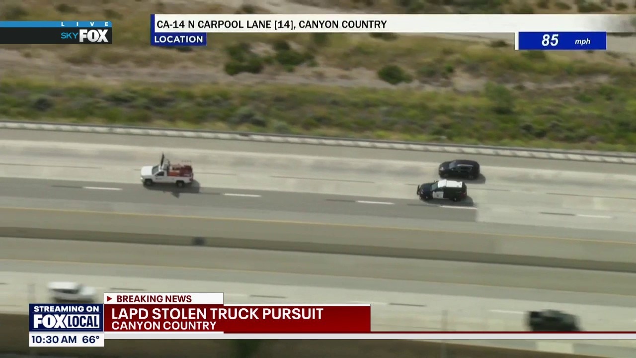 Stolen truck pursuit leads to Santa Clarita Valley