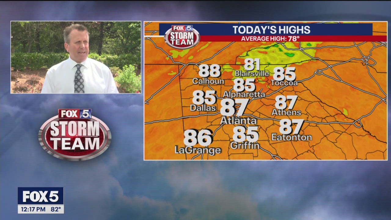 Thursday midday forecast