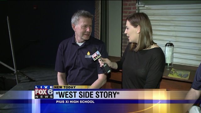 Julie talks with director, actor of West Side Story