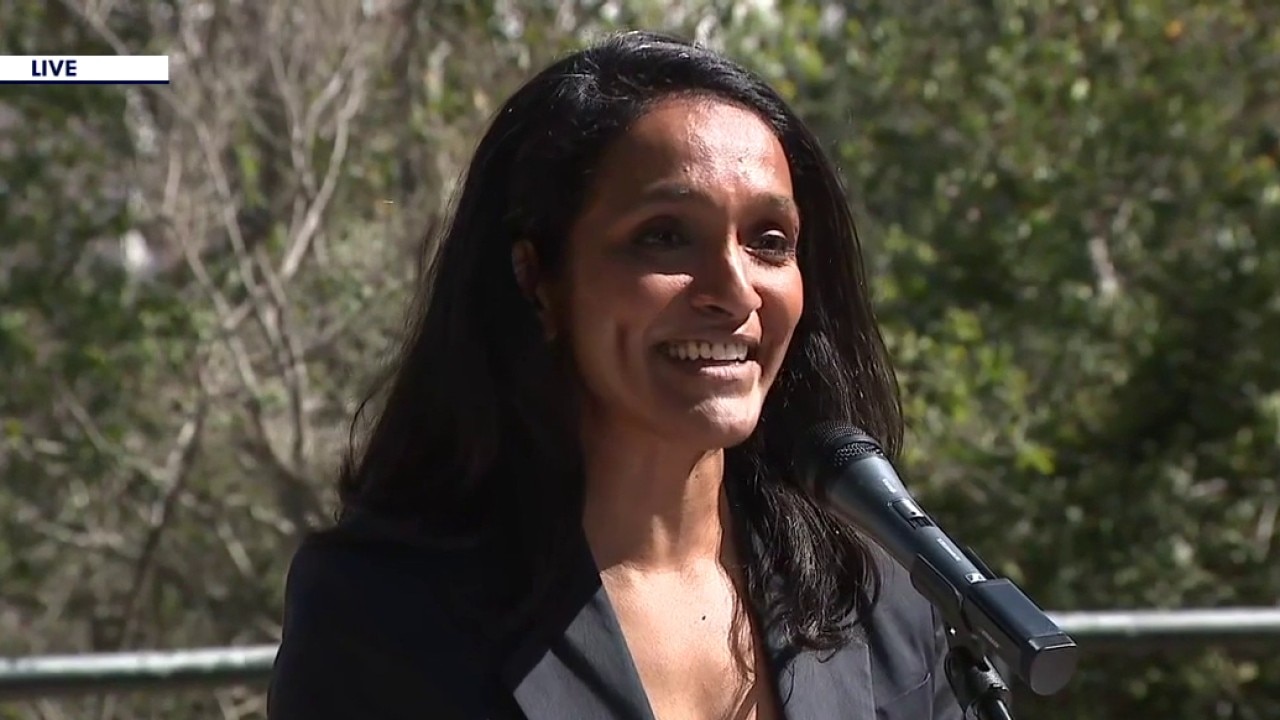 Nithy Raman reacts to advancing in LA mayor race