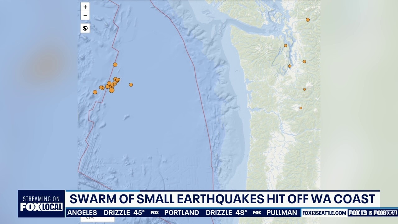 Swarm of small earthquakes hit off WA coast