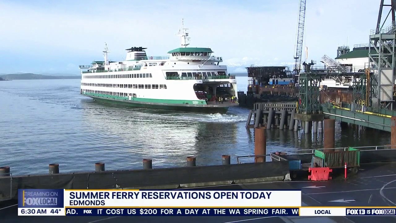 WA ferry reservations for summer open Tuesday