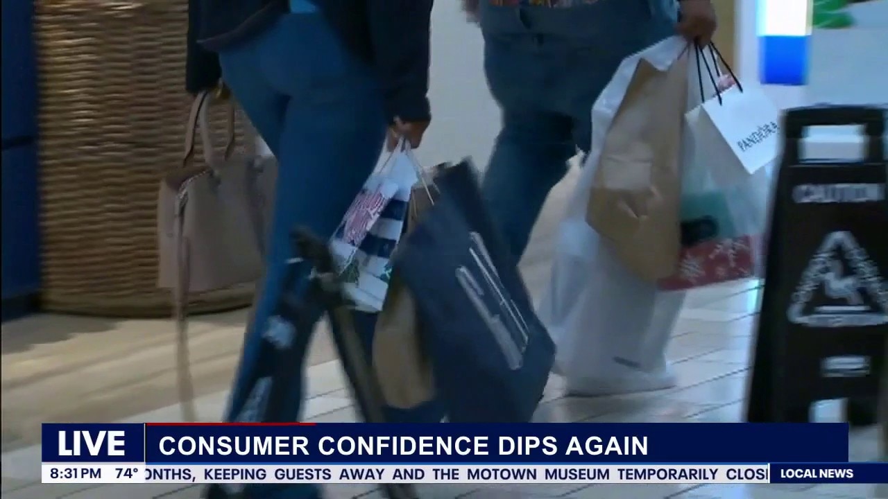 Consumer confidence drops again