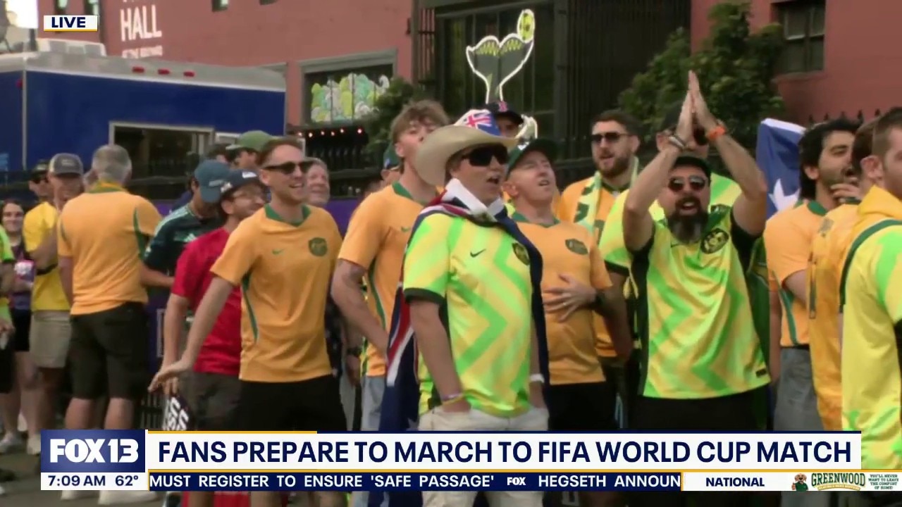 Fans prepare to march to FIFA World Cup match in Seattle