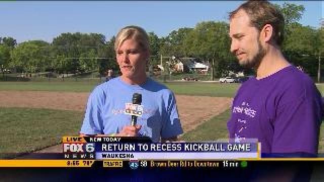 Tough competition on the kickball field