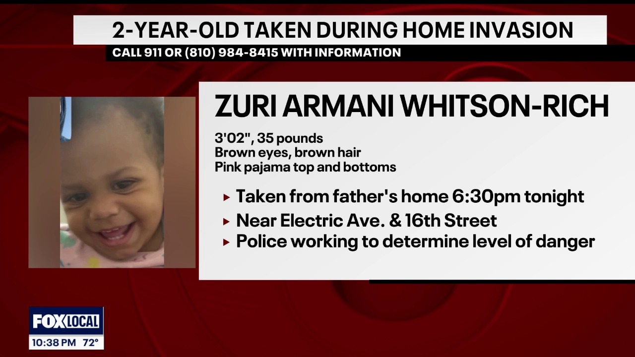 Endangered missing advisory issued for Port Huron 2-year-old girl