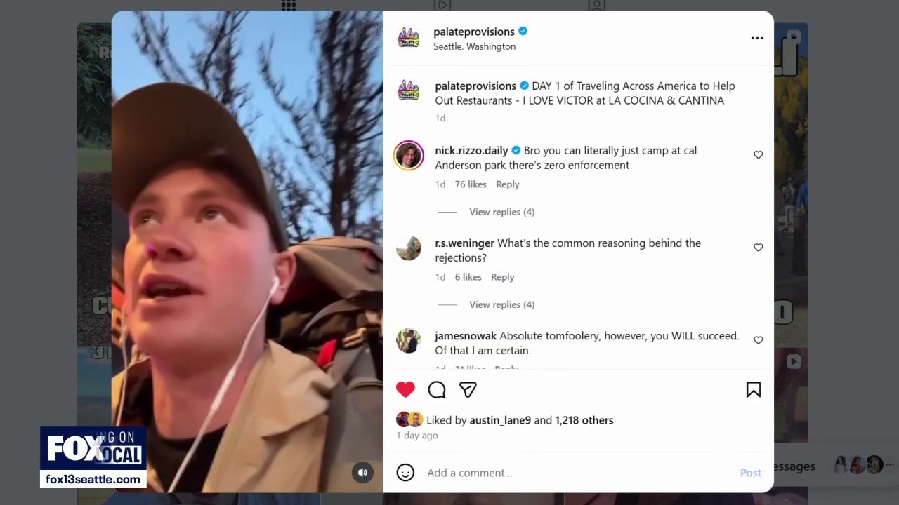 PNW influencer travels country with $0 by highlighting restaurants
