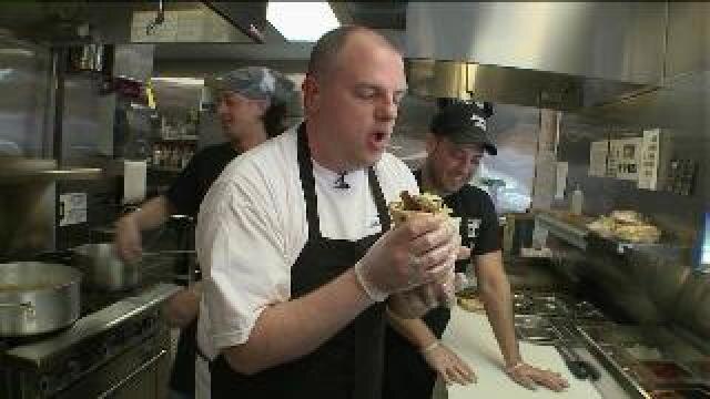 Tony enjoys good food at American Euros