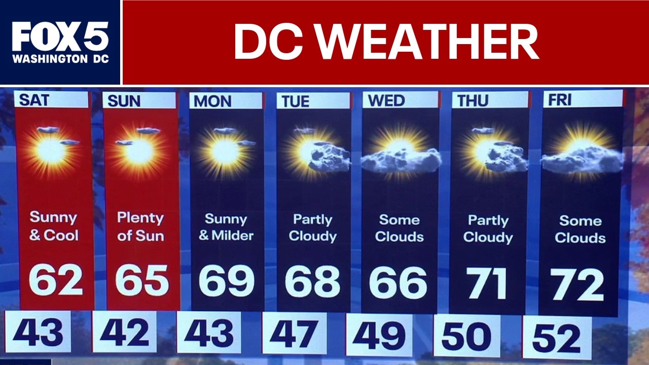 DC Weather: Sunny and cool weekend