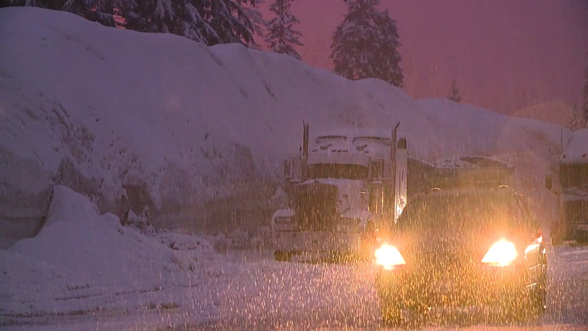 Snow in the passes