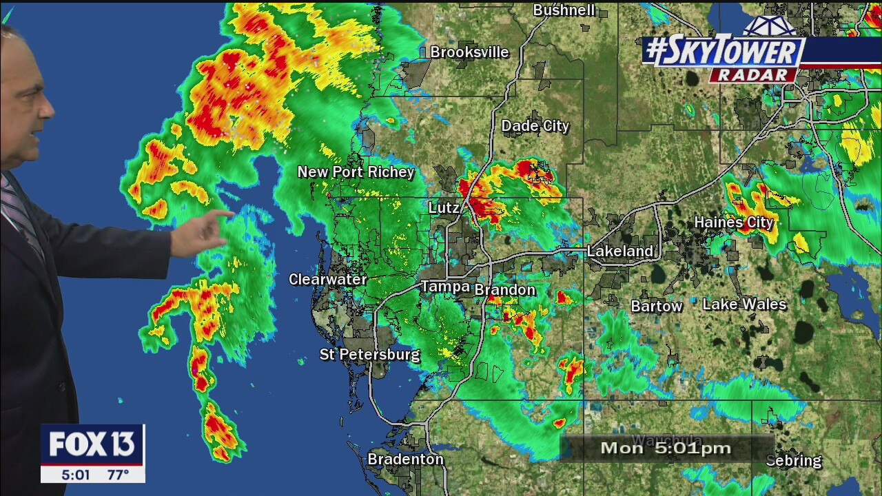 Monday evening weathercast