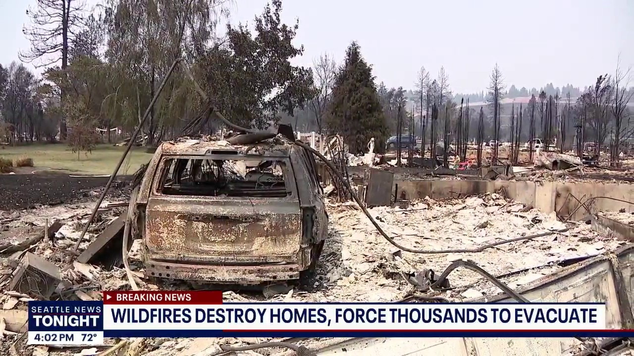 Spokane wildfires destroy hundreds of homes, thousands evacuate