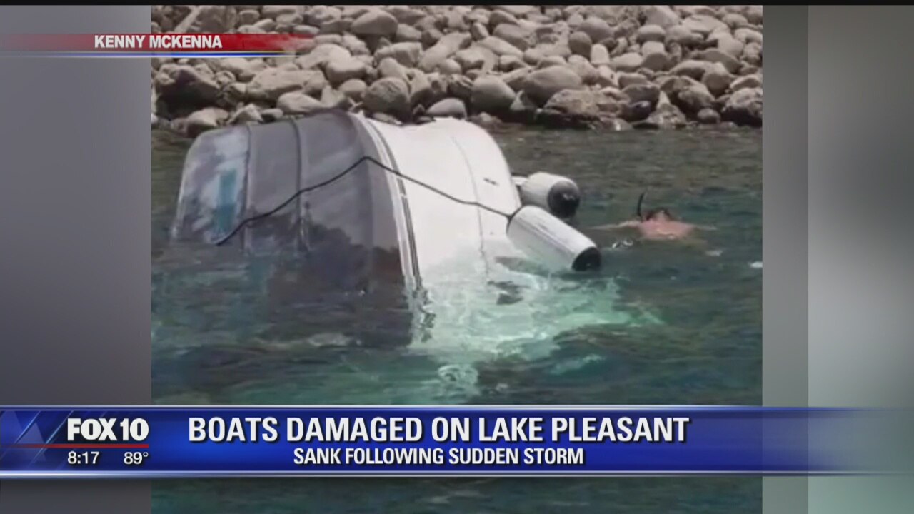 Monsoon storm capsizes boat on Lake Pleasant