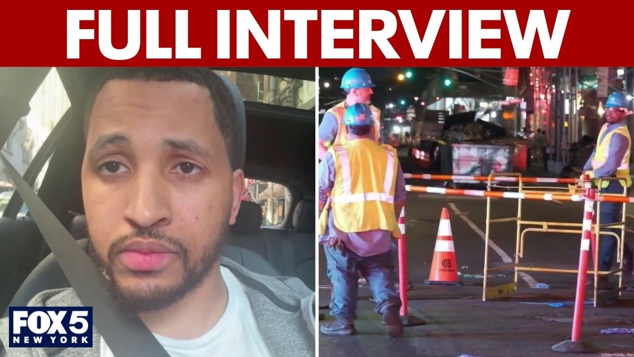 FULL: Interview with witness who saw woman fall into manhole