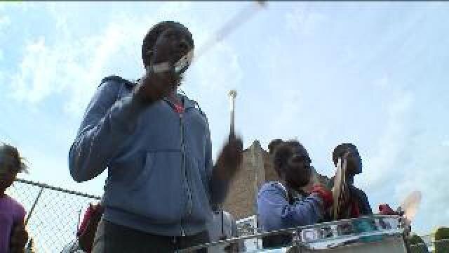 One family is spreading message of peace, love with drums