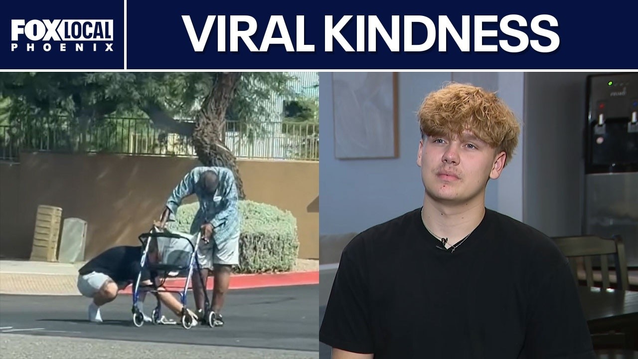 Arizona teen gives shoes to elderly man in need