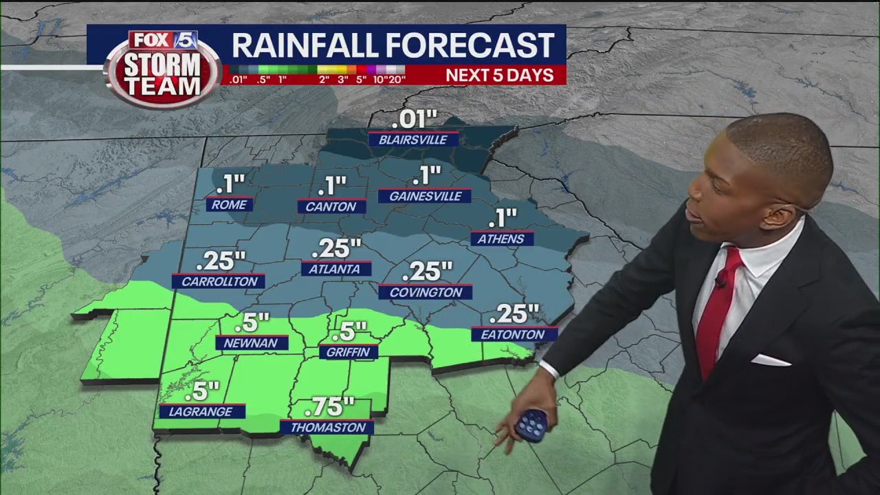 Friday midday weather forecast