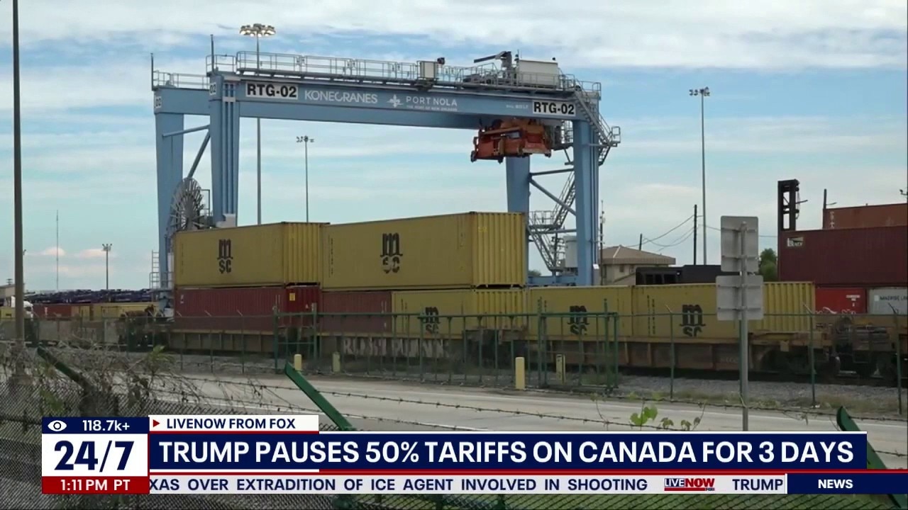 Trump pauses 50% tariffs on Canada for 3 days