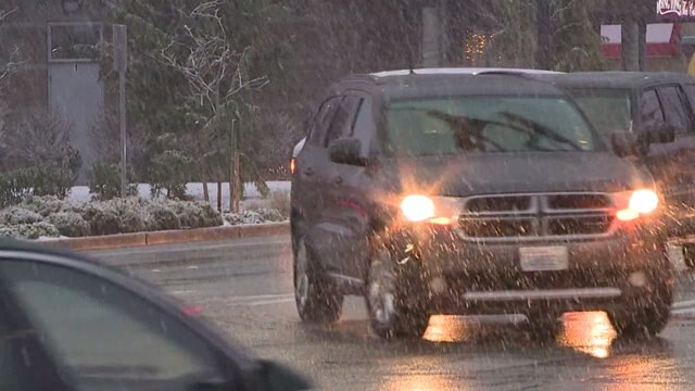 Driving on icy roads in Seattle