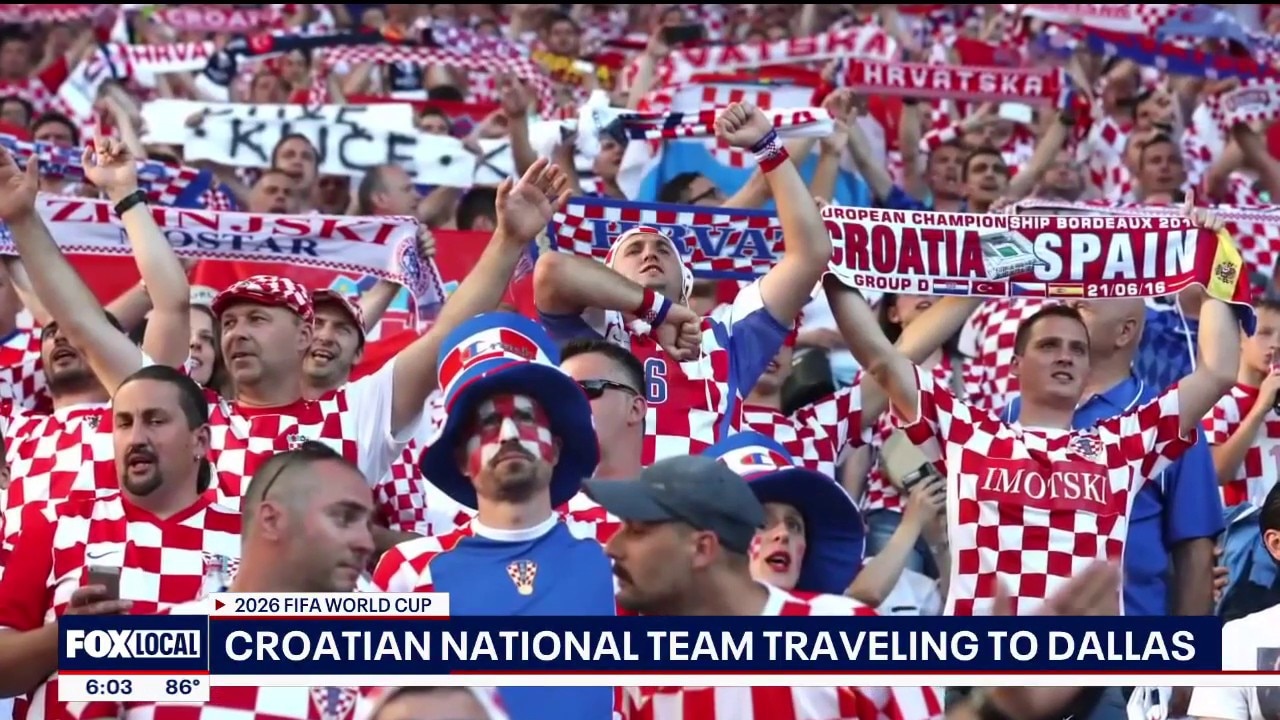 Croatian team, fans travel to Dallas for England match
