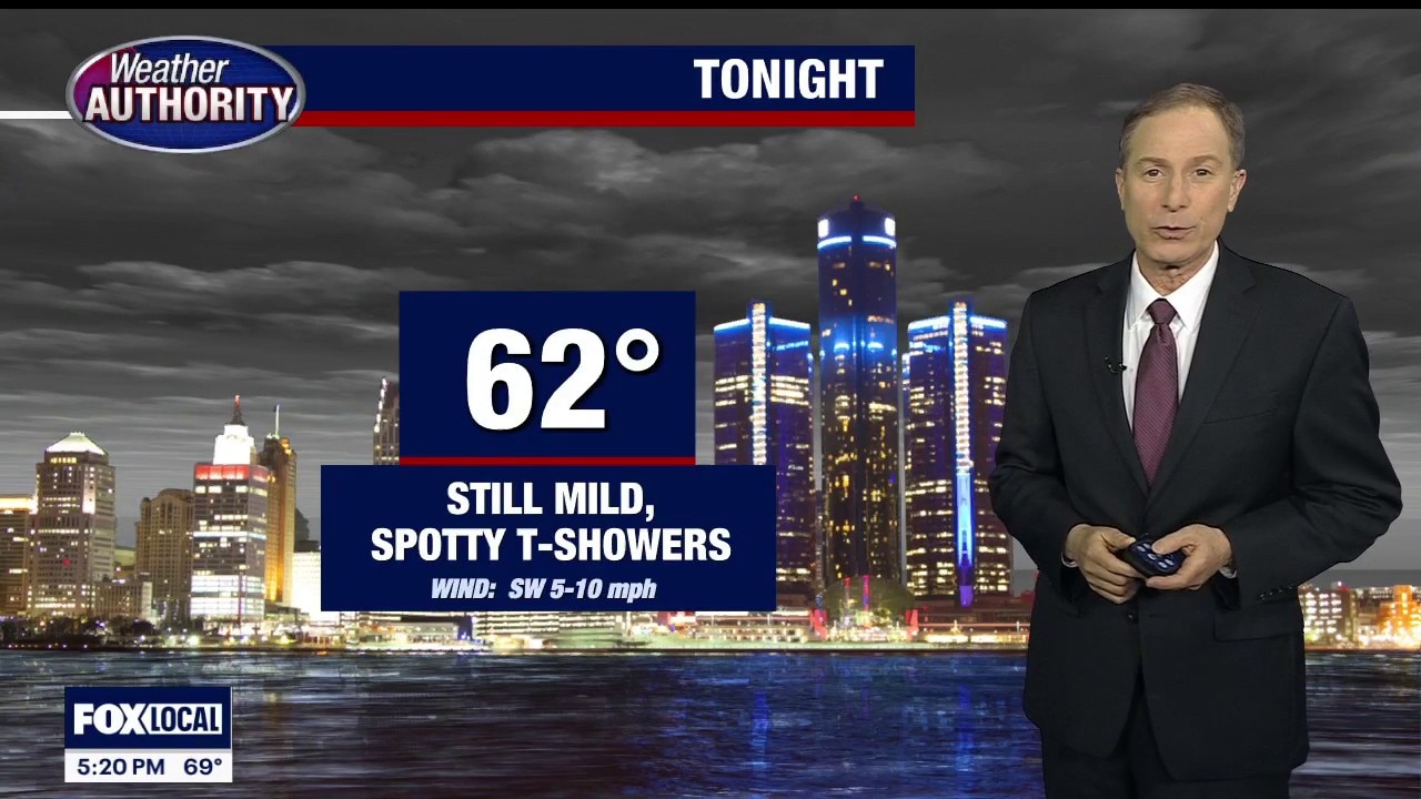 Storm chances remain overnight, mild Thursday expected