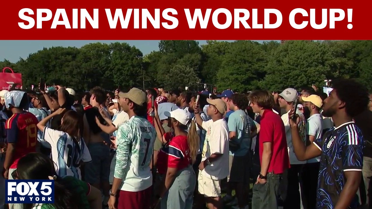 Spain wins World Cup; Central Park watch party reaction