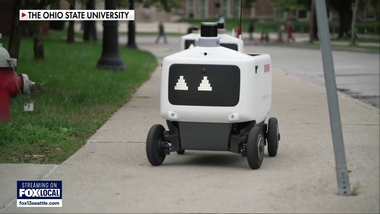 More colleges testing food delivery robots
