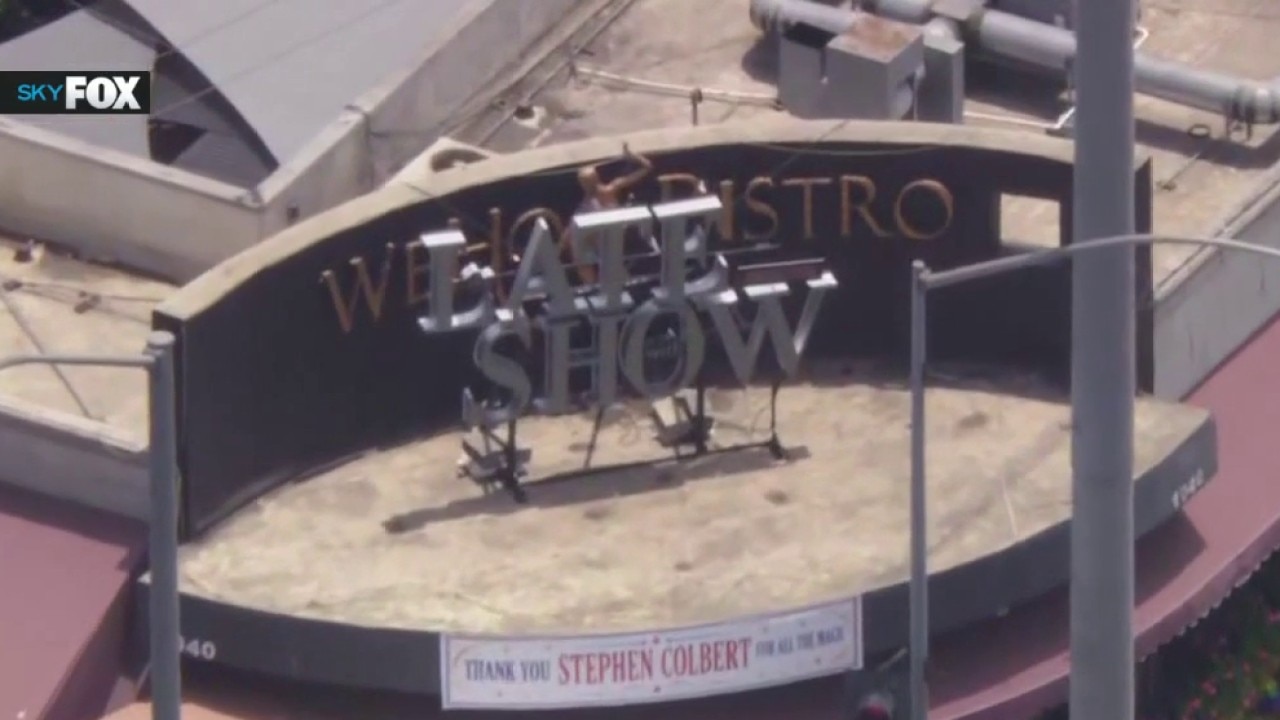 Colbert's 'Late Show' sign moves to WeHo