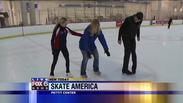 Laura talks about Skate America event, gets a lesson