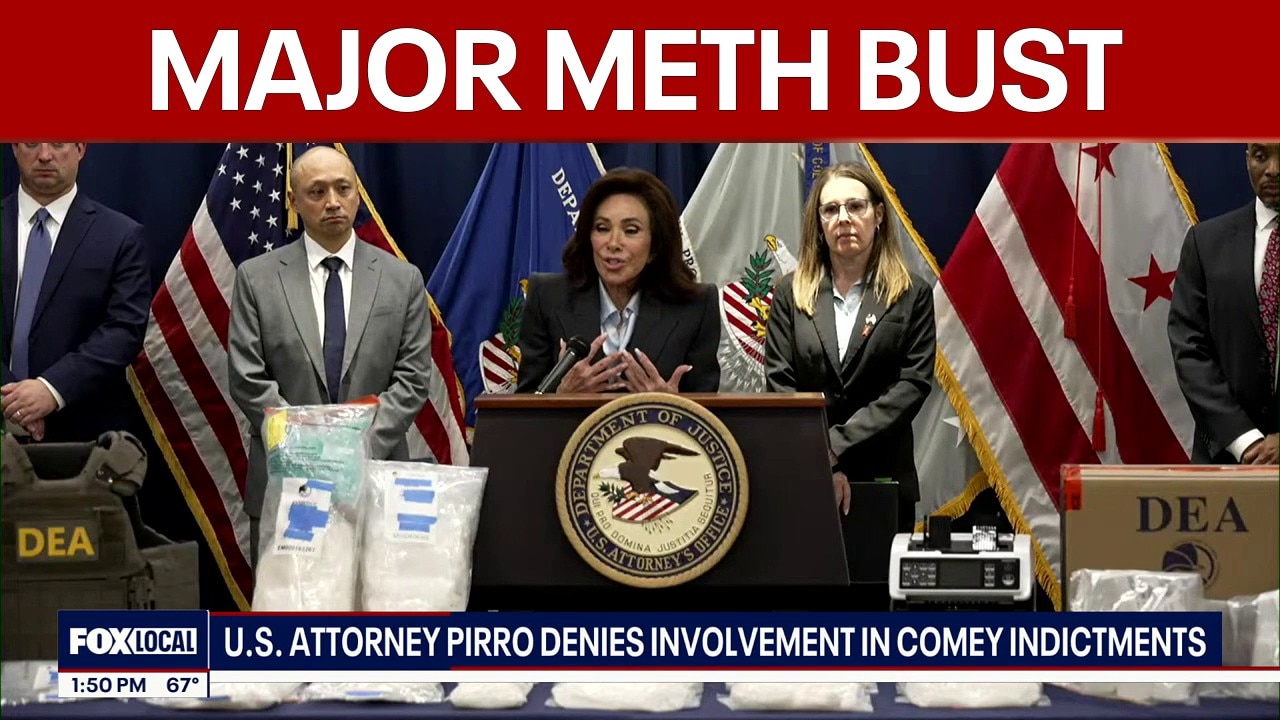 U.S. Attorney Jeanine Pirro announces new charges in major D.C.-area meth bust