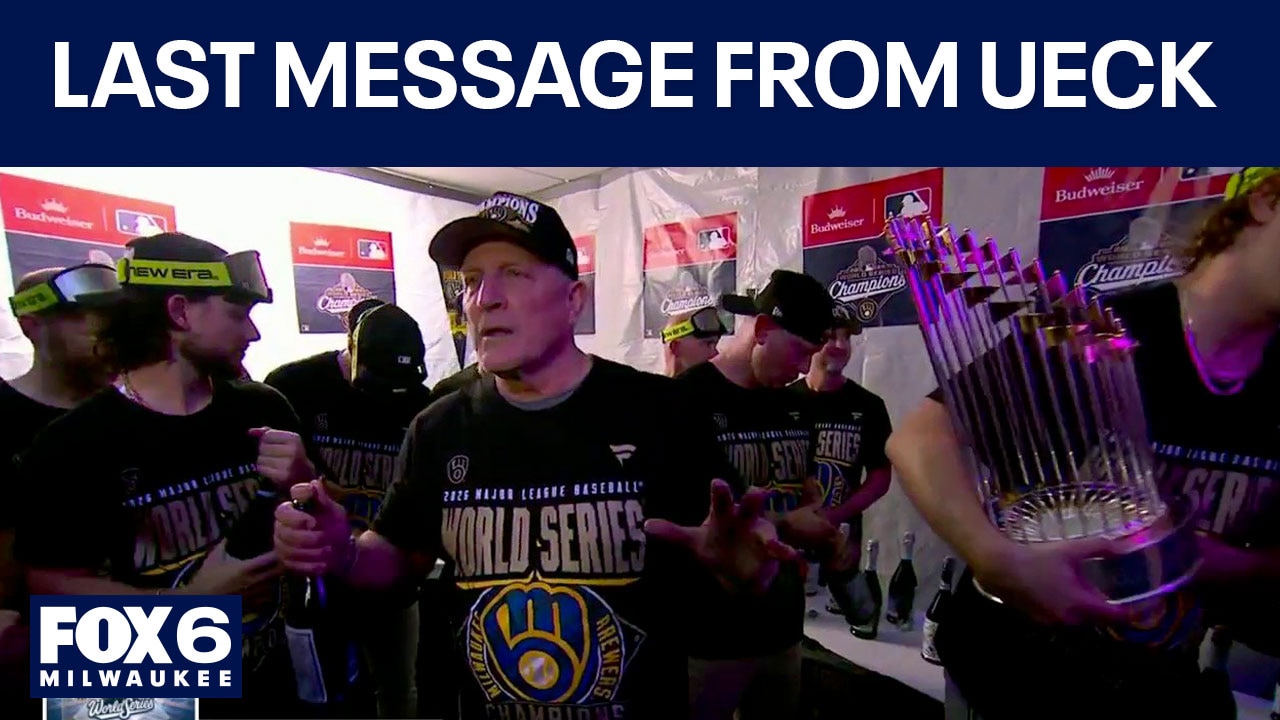 World Series: Brewers manager Pat Murphy delivers clubhouse speech