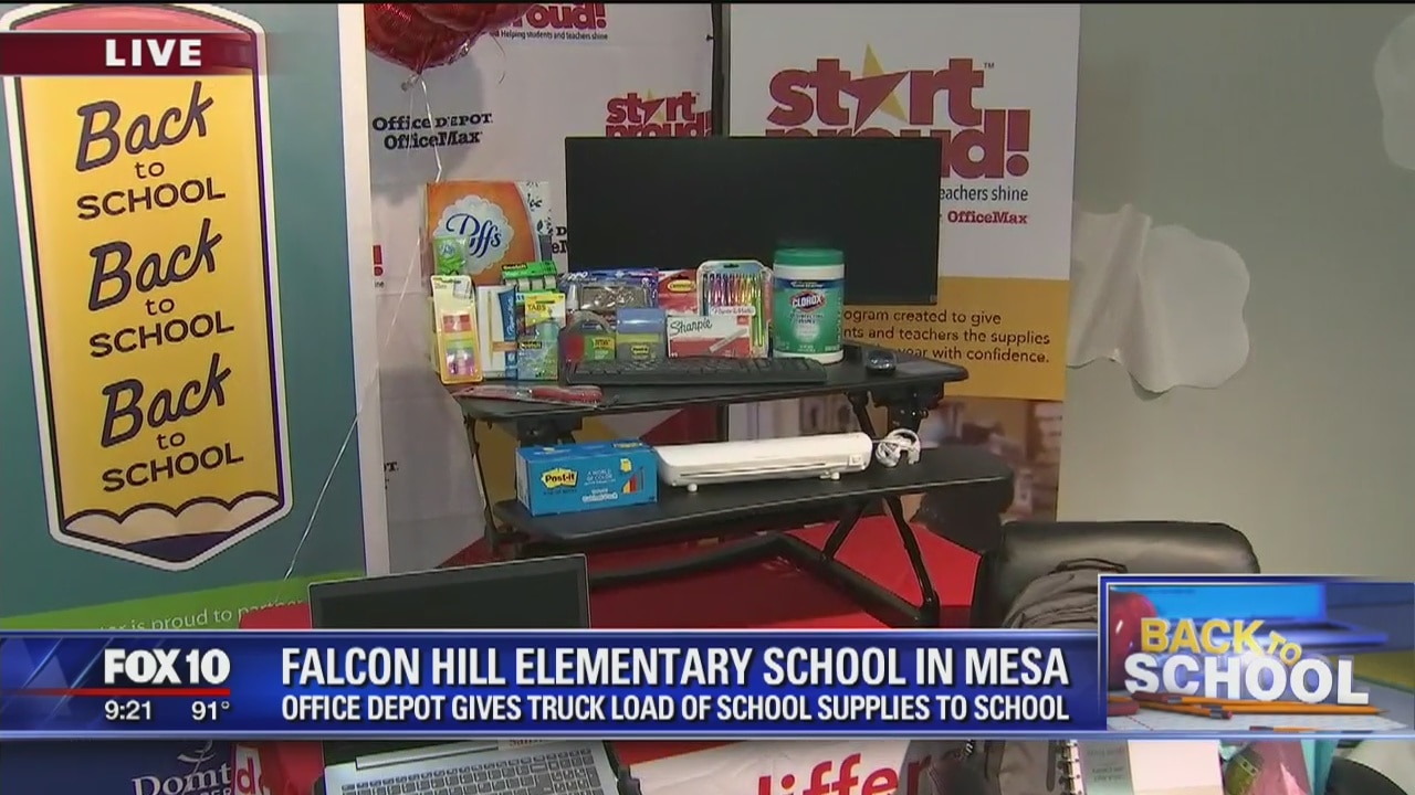 Mesa elementary school gifted truck load of supplies