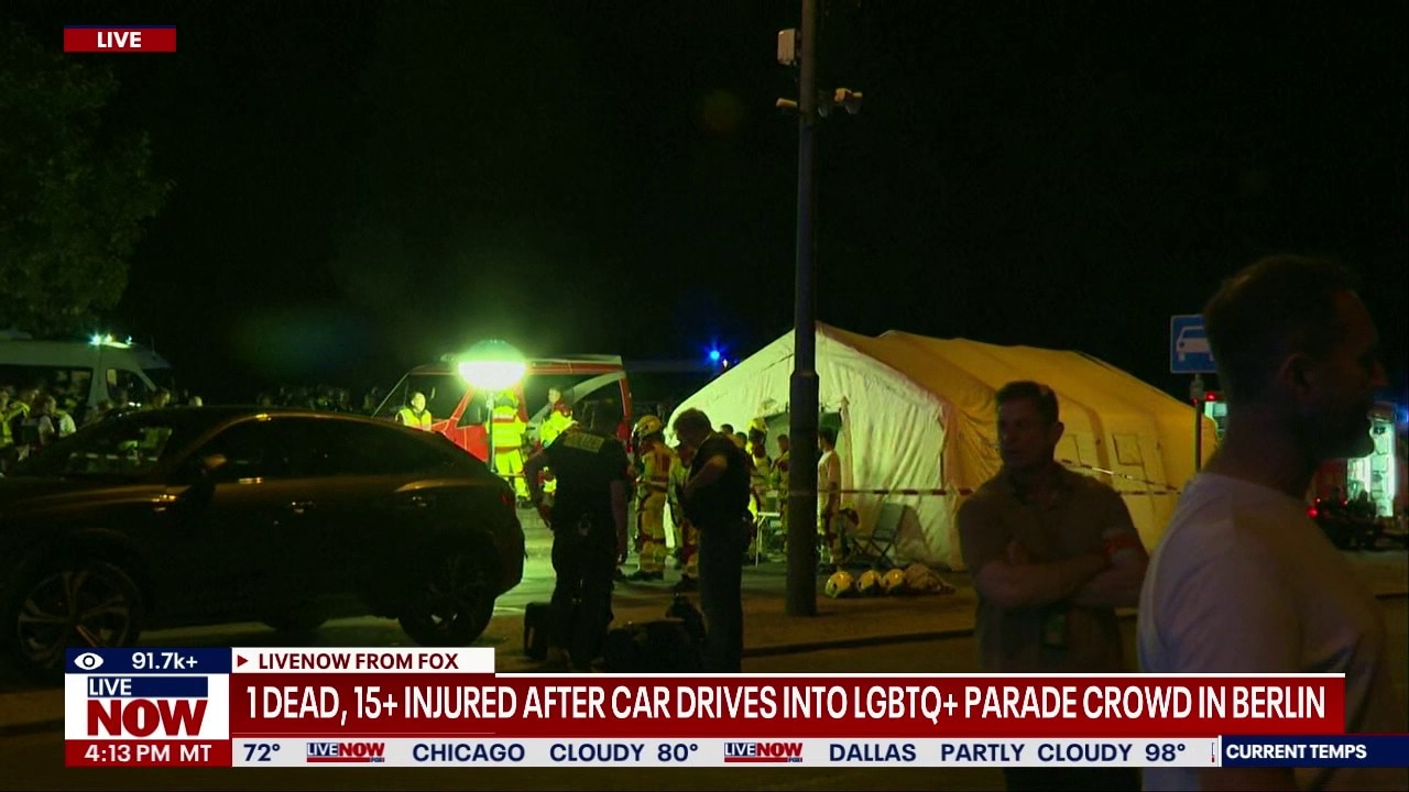 1 dead, 15+ hurt after car drives into crowd in Berlin