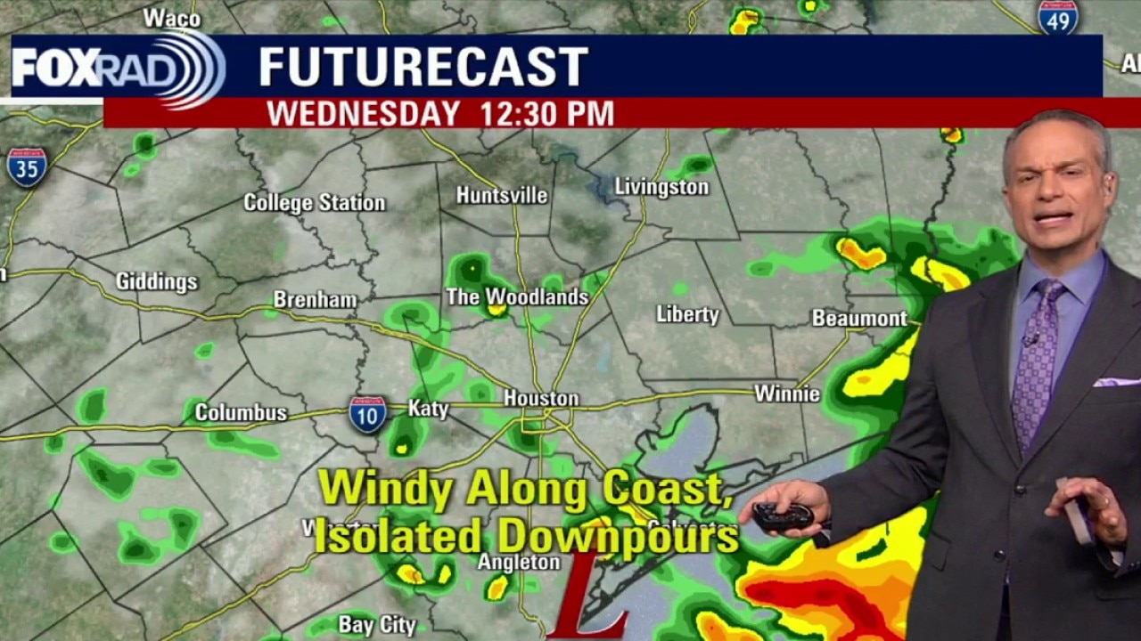 Houston weather: Windy, isolated downpours for Wednesday