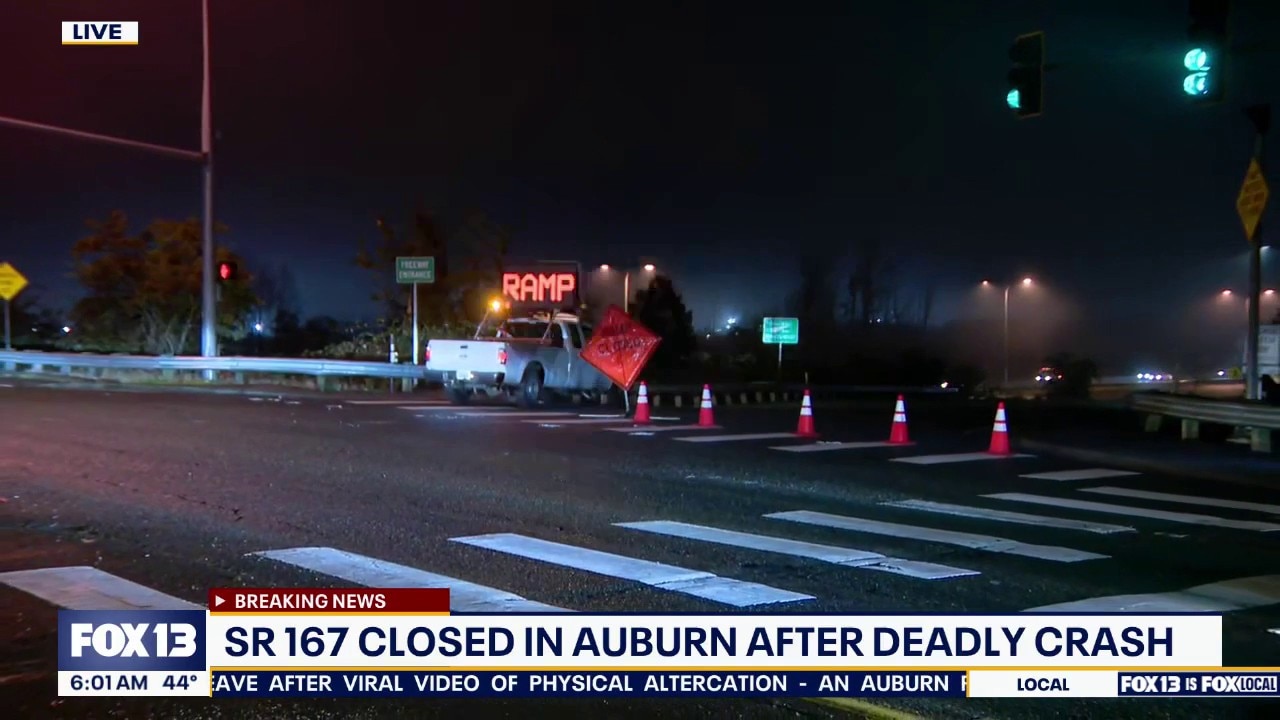 SR 167 closed in Auburn, WA after deadly crash