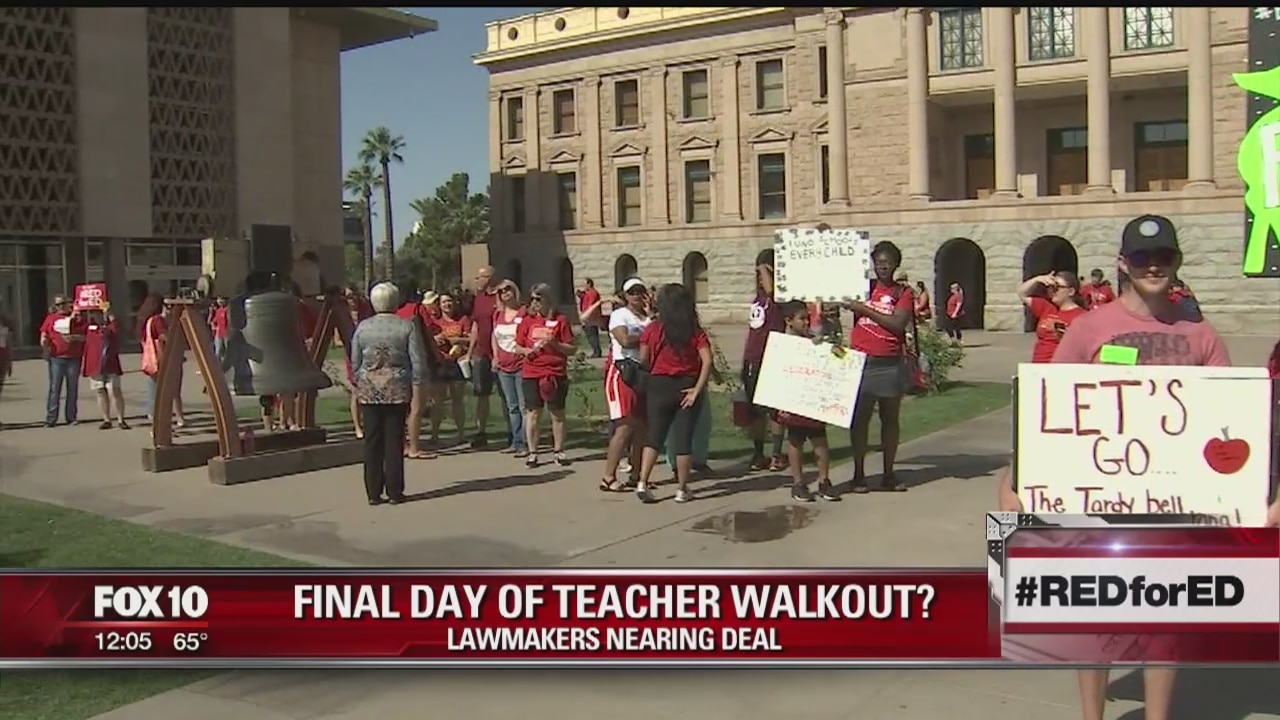 Arizona teachers at Capitol ahead of budget vote