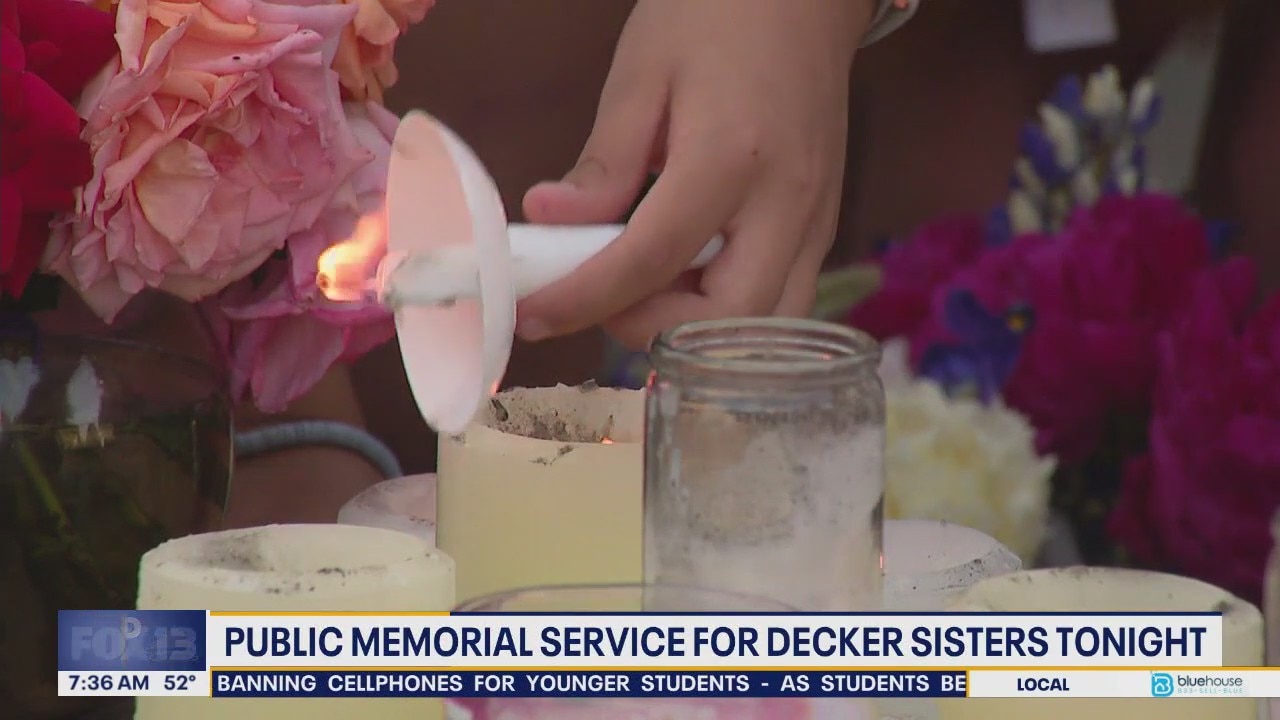 Public memorial service for Wenatchee, WA, Decker sisters tonight