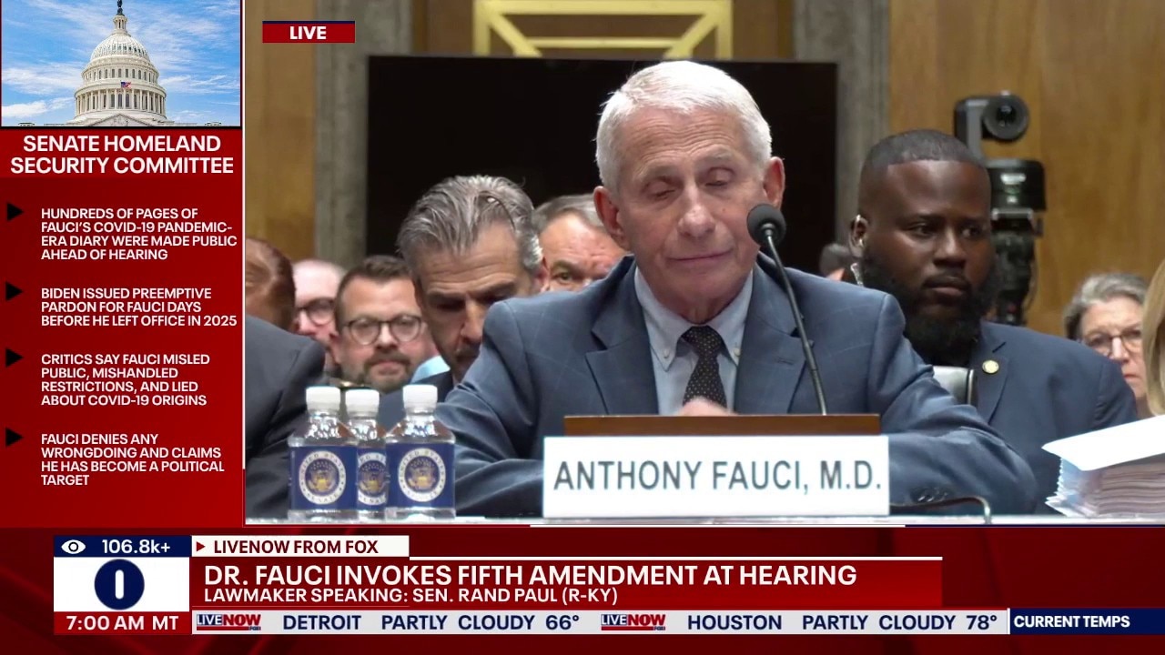 Dr. Fauci invokes 5th Amendment at COIVD-19 hearing
