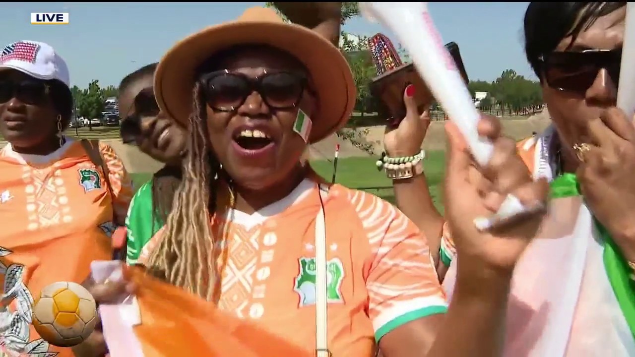 Ivory Coast fans from Houston react to Dallas