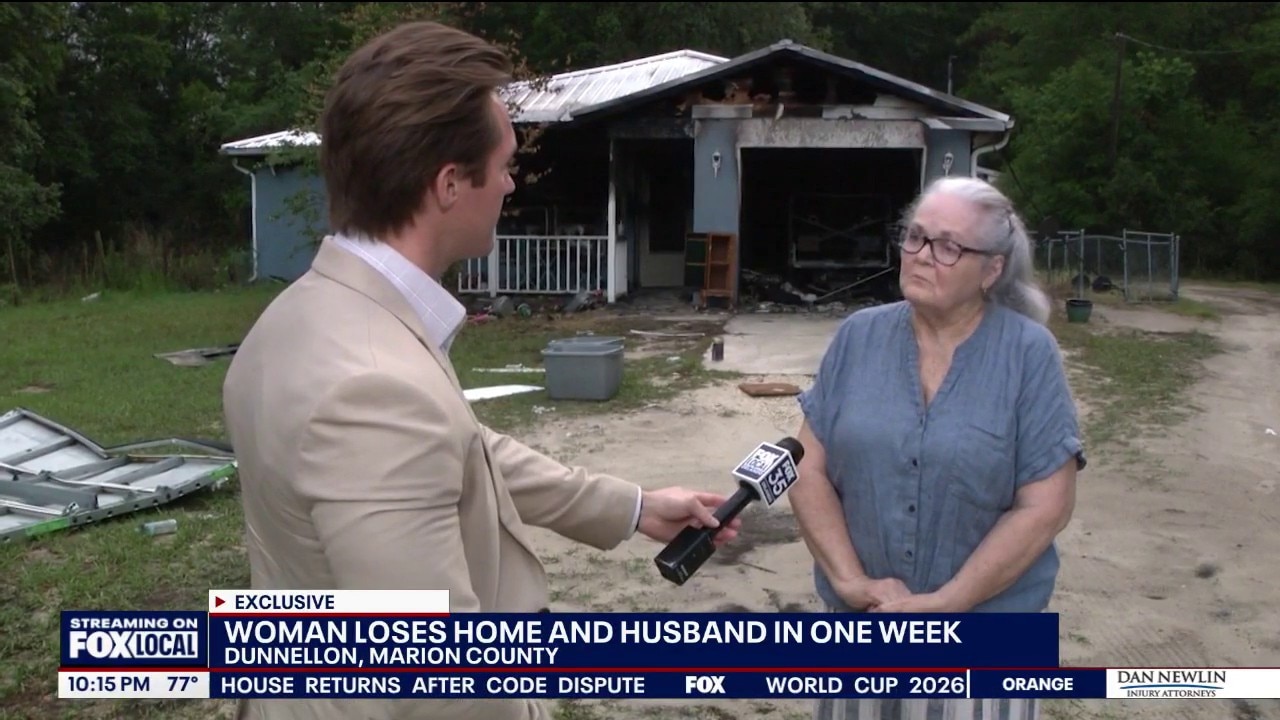 Lightning strike destroys woman’s home days after husband’s death