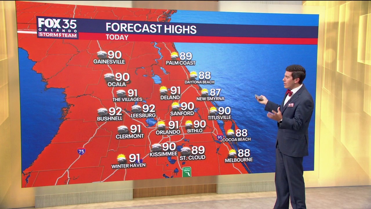 Orlando AM Weather Forecast: More storms today, especially west of Orlando