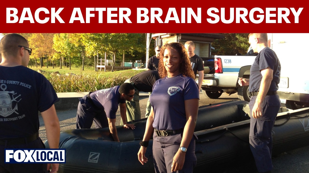 Prince George’s County police officer returns after brain tumor surgery