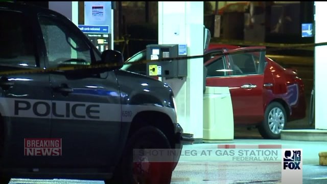 Man shot in leg at Federal Way gas station