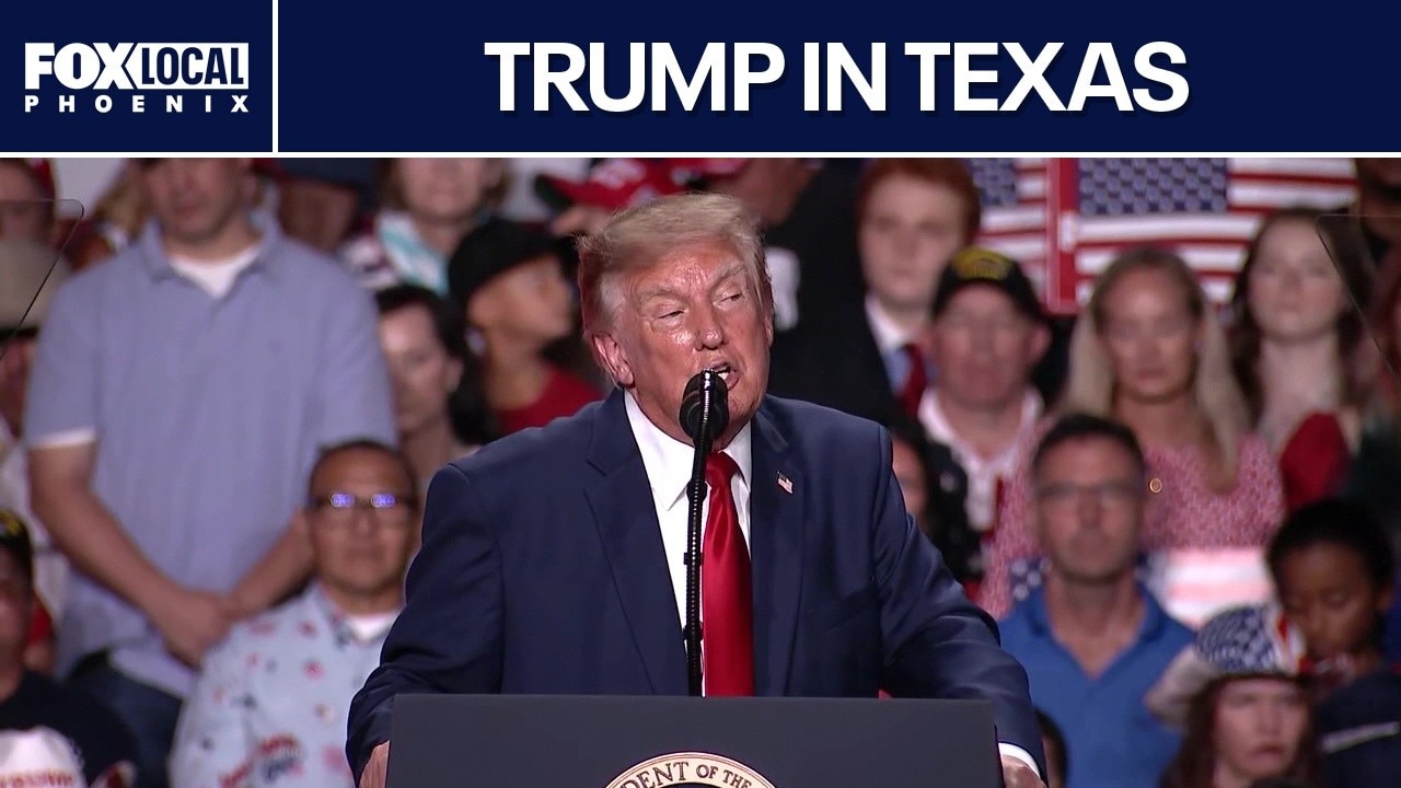 Trump addresses Iran comments during Texas rally
