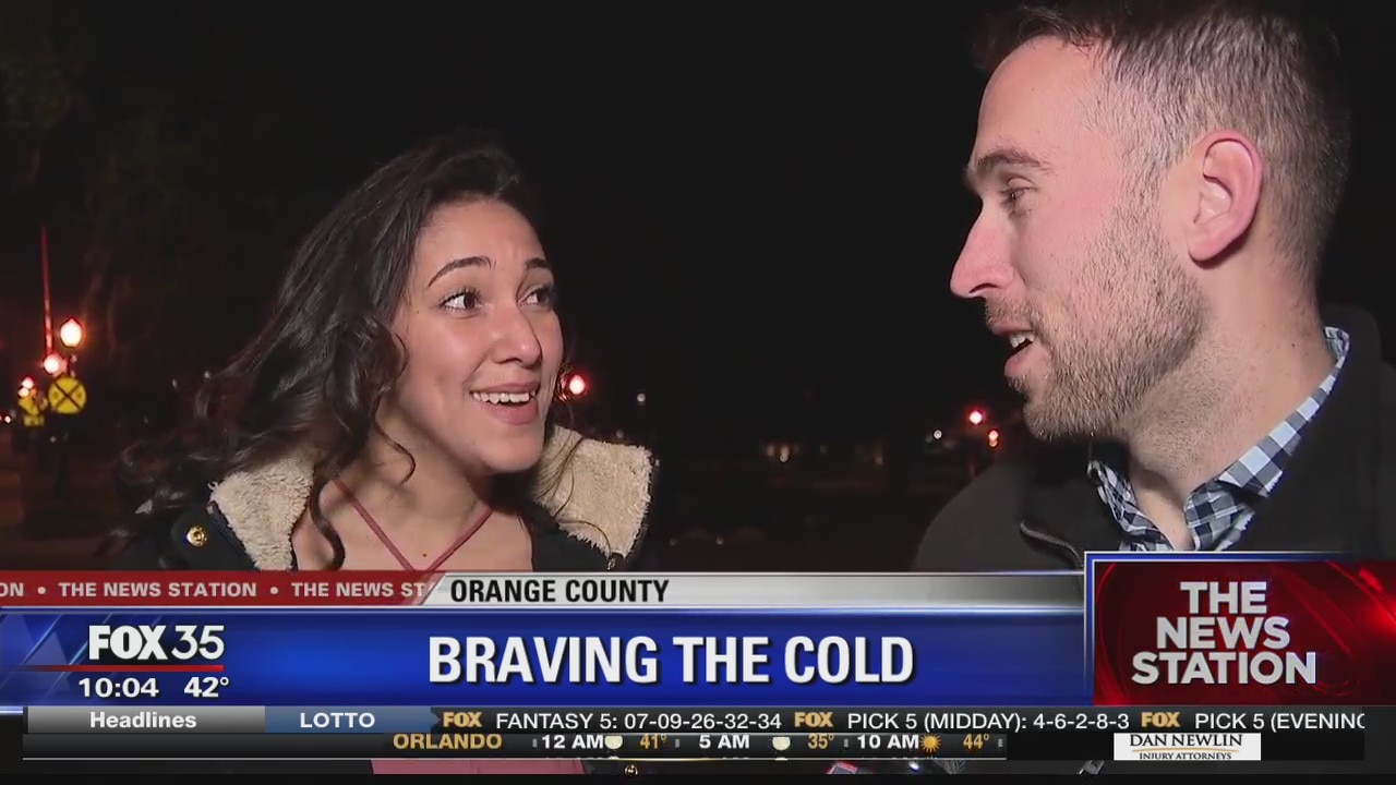 Central Floridians braving the cold
