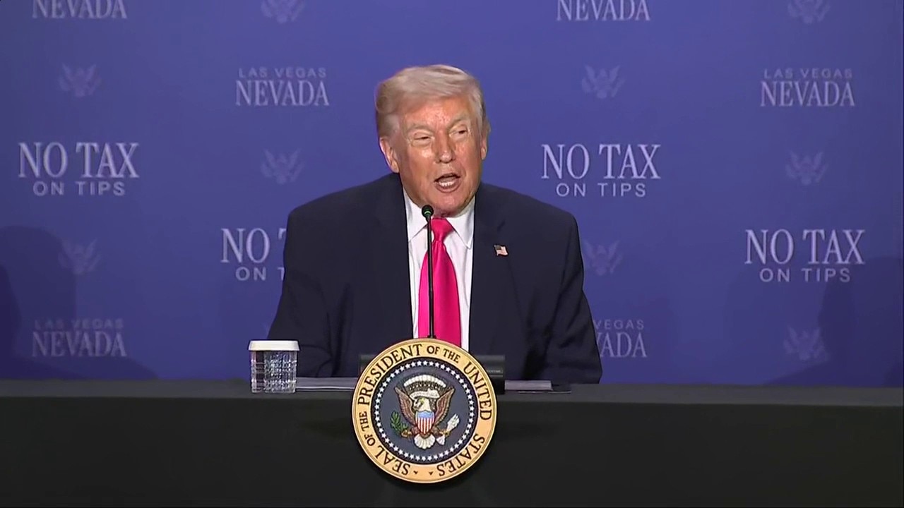 Trump speaks about no tax on tips [FULL]