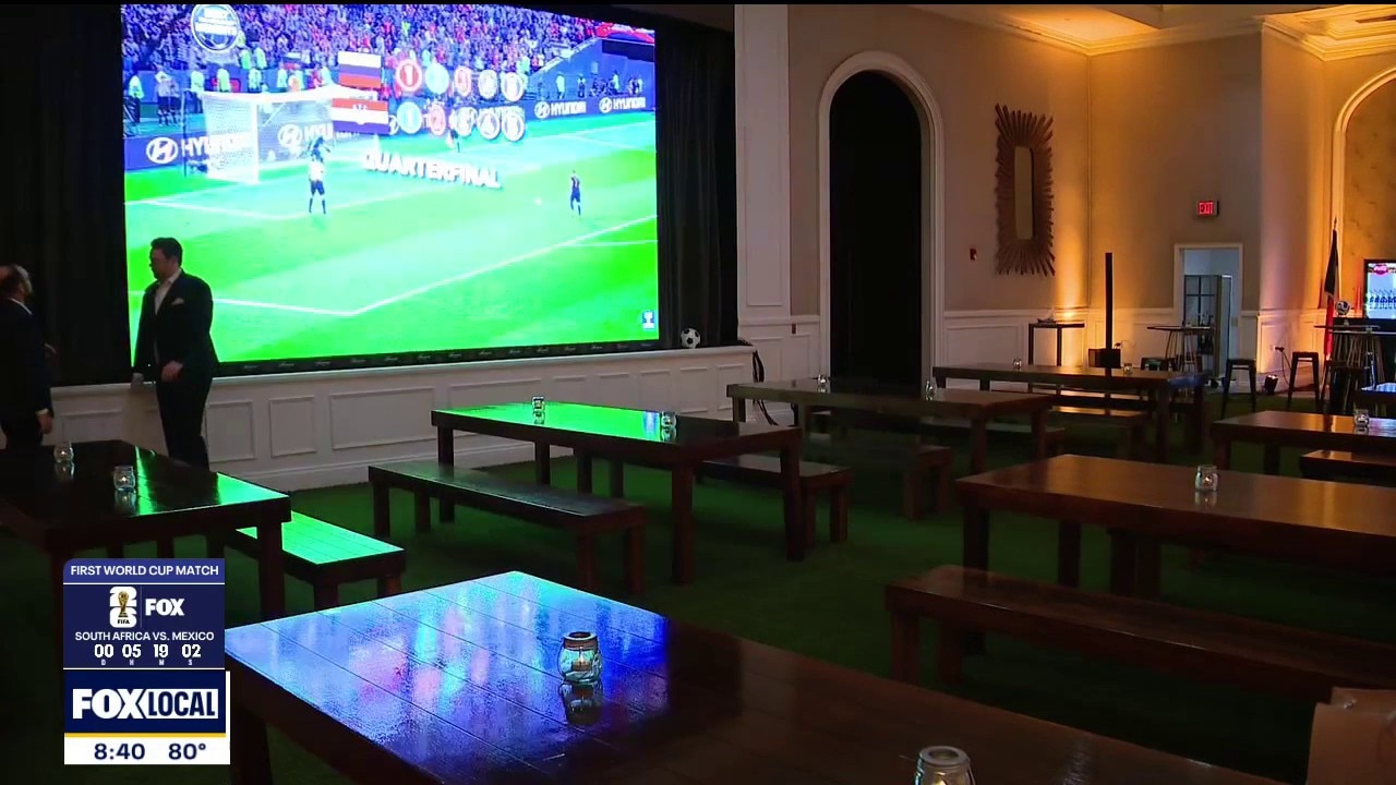 Historic Venetian ballroom turned World Cup watch party